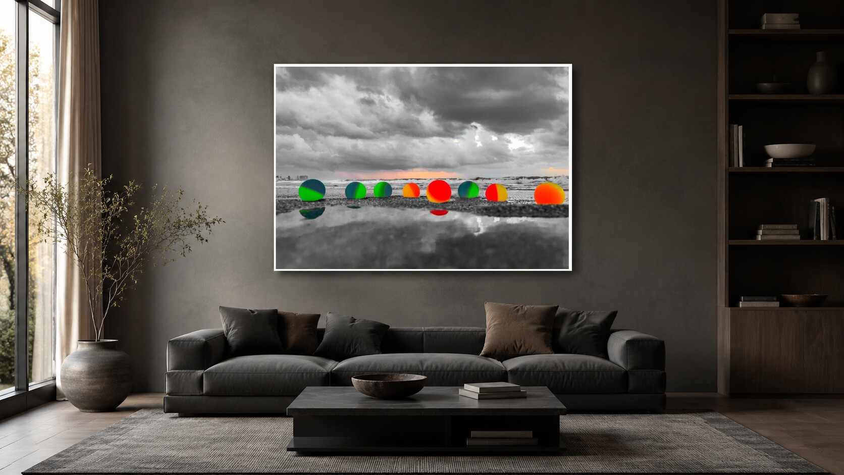 Colors Before the Storm displayed in a contemporary living room