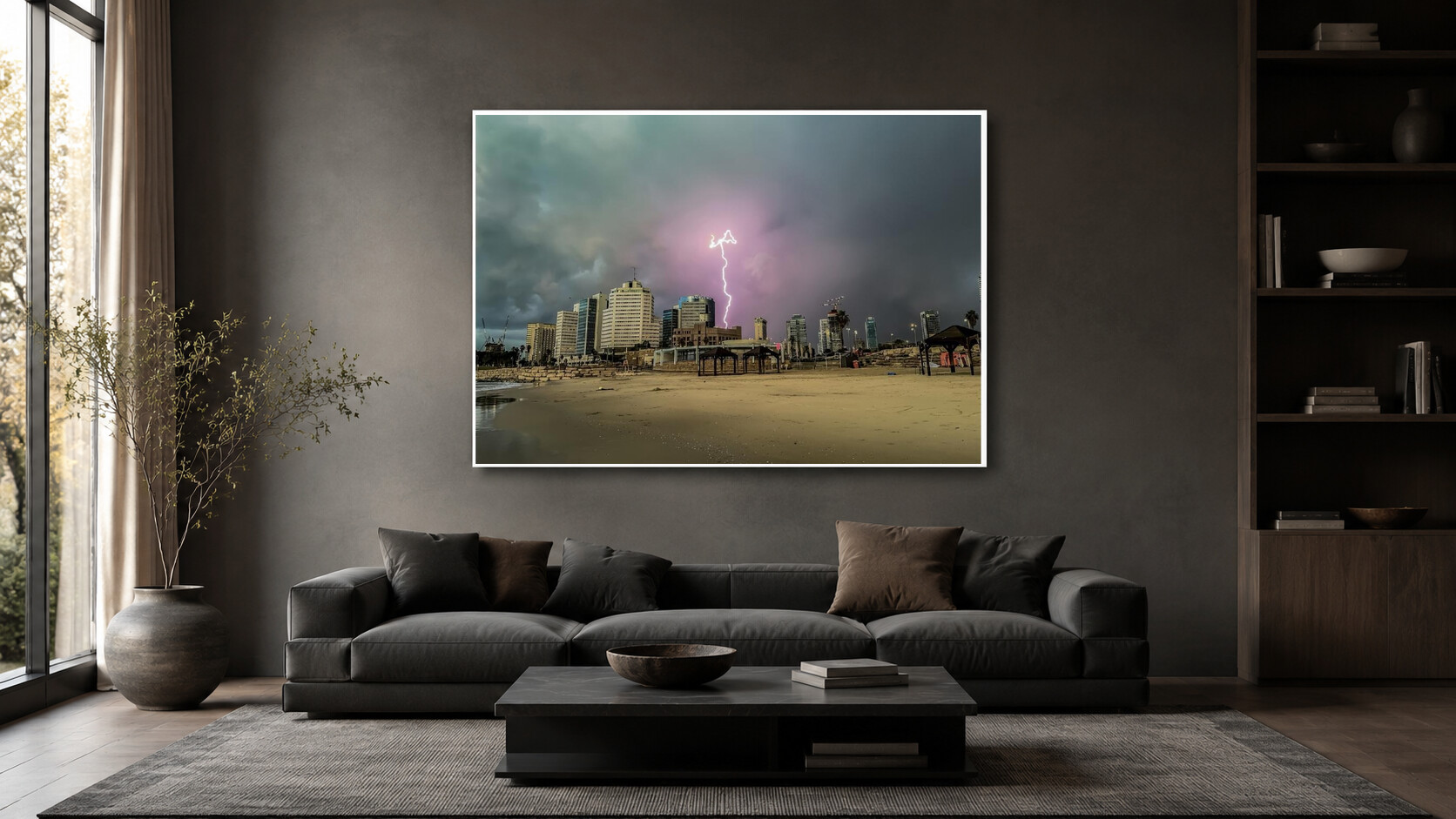 Electric City displayed in a contemporary living room