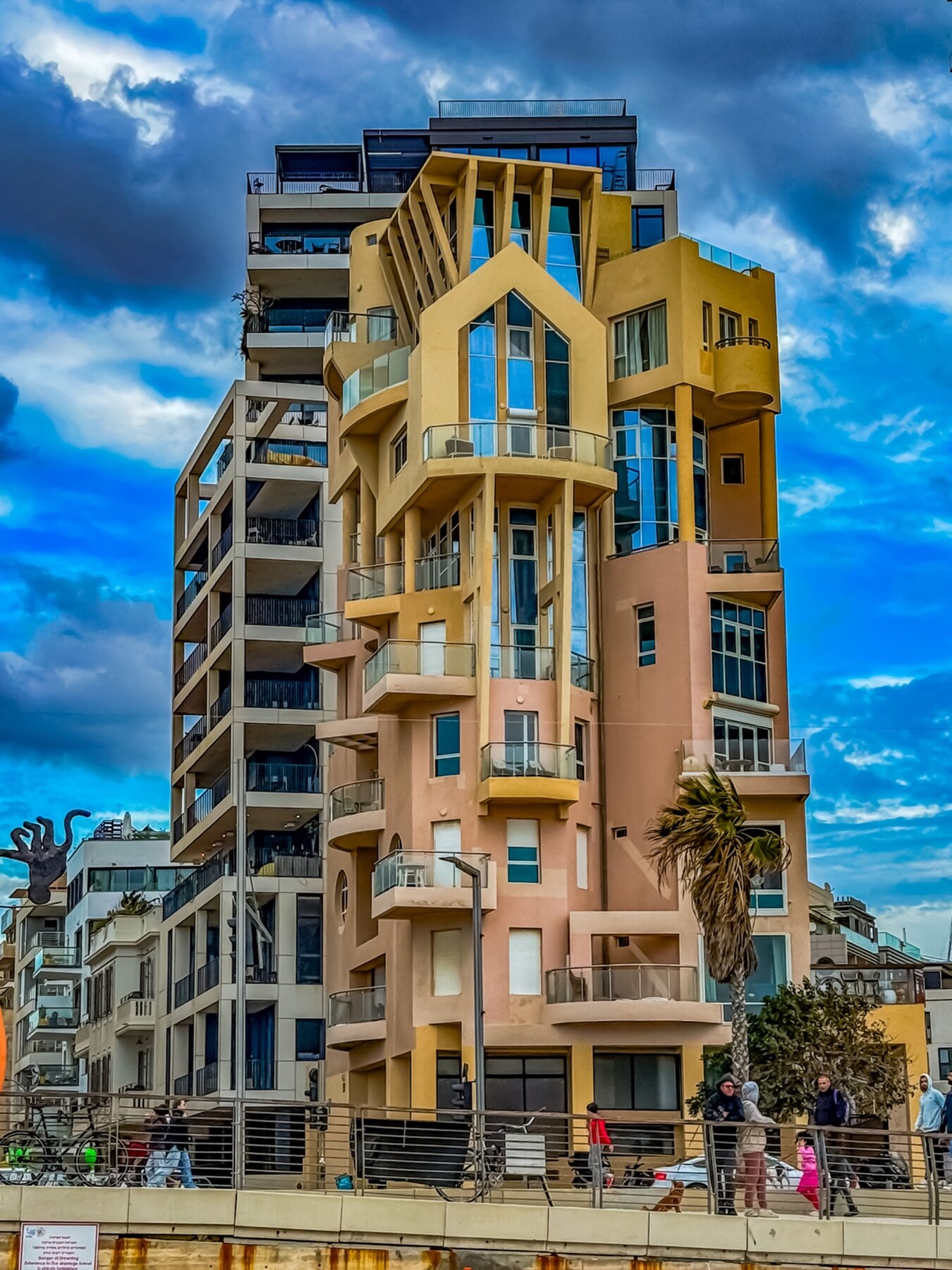 The Building That Learned to Fly displayed full-frame without a frame in a living room